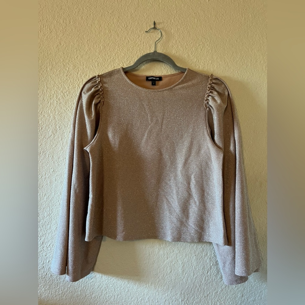 Express Blush Pink Sparkly Top